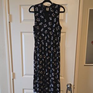 Anne Klein Sleeveless Black Floral Dress